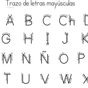 Trazo de letras con números