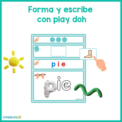 Forma y escribe con play doh