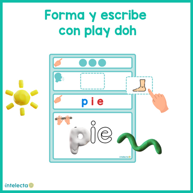 Forma y escribe con play doh