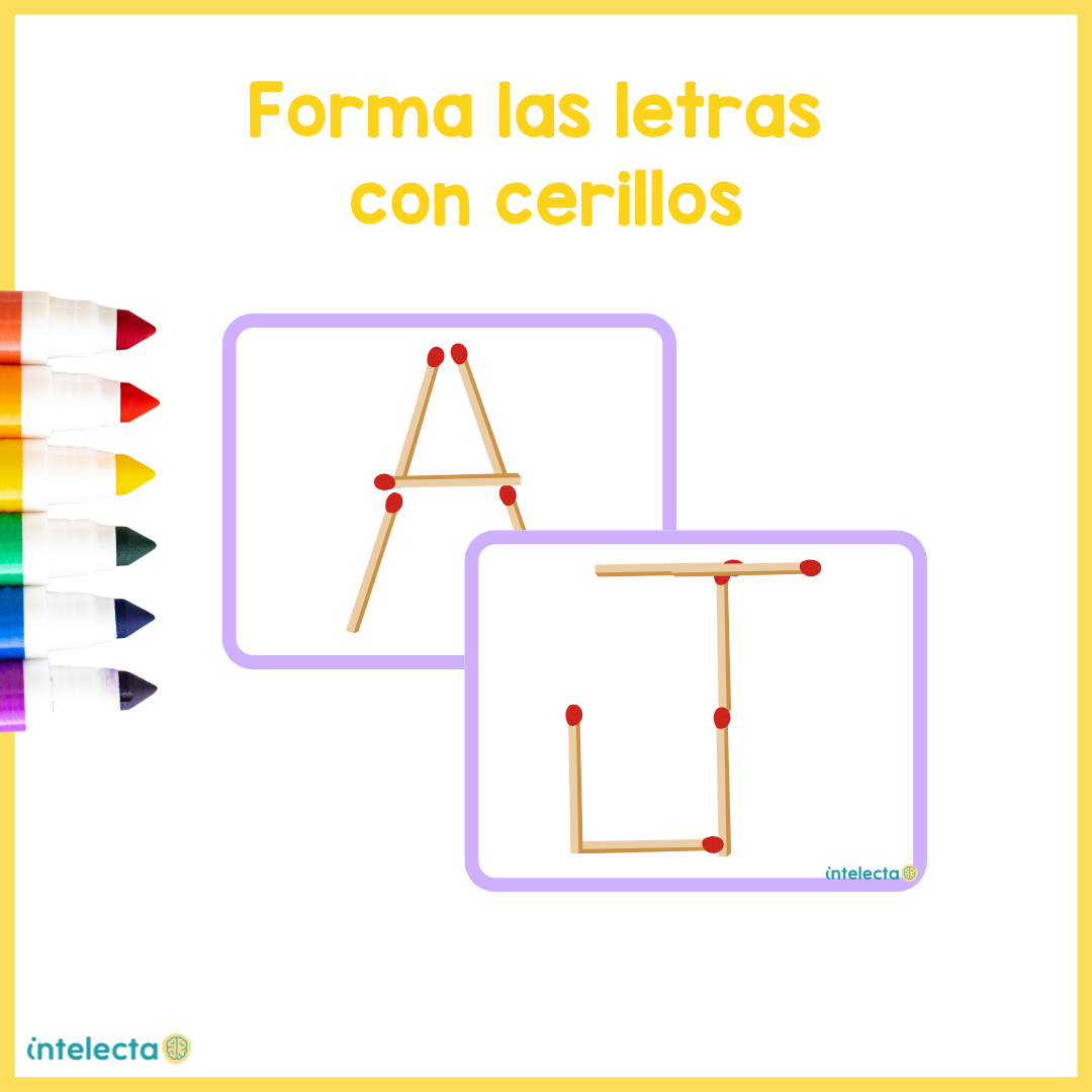 Forma el abc con cerillos