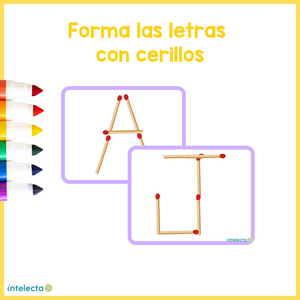 Forma el abc con cerillos