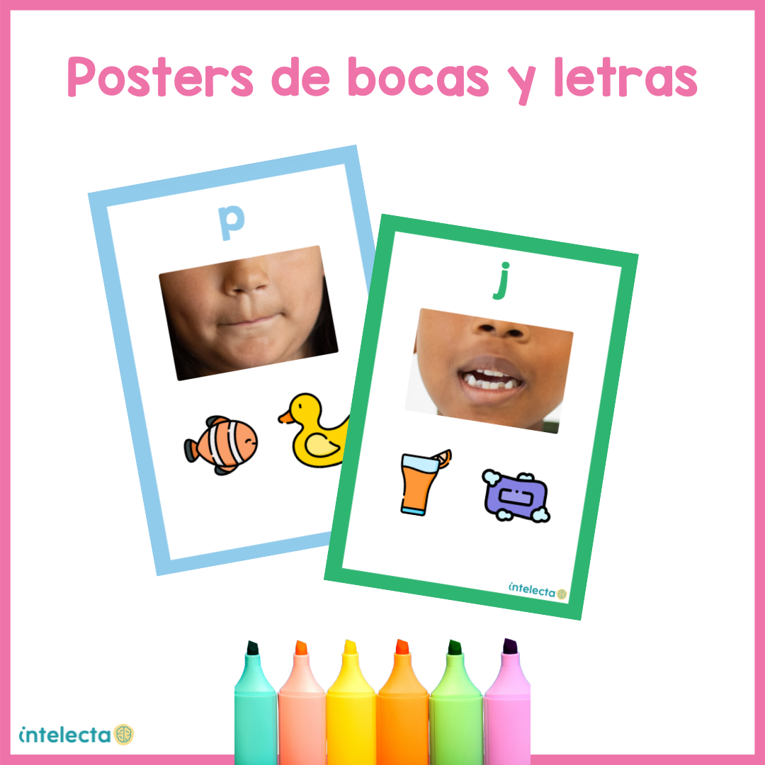 Posters de bocas y letras