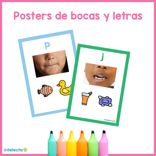 Posters de bocas y letras