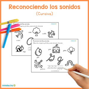 Reconociendo los sonidos (cursiva)