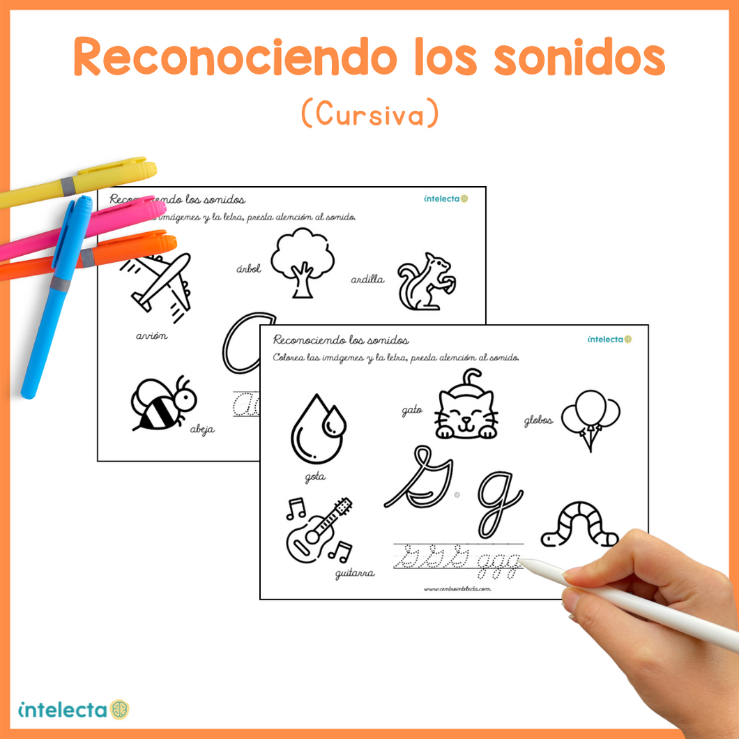 Reconociendo los sonidos (cursiva)