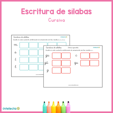 Escritura de sílabas (cursiva)