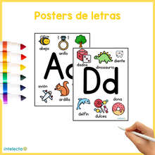 Cargar imagen en el visor de la galería, Posters y flashcards de letras