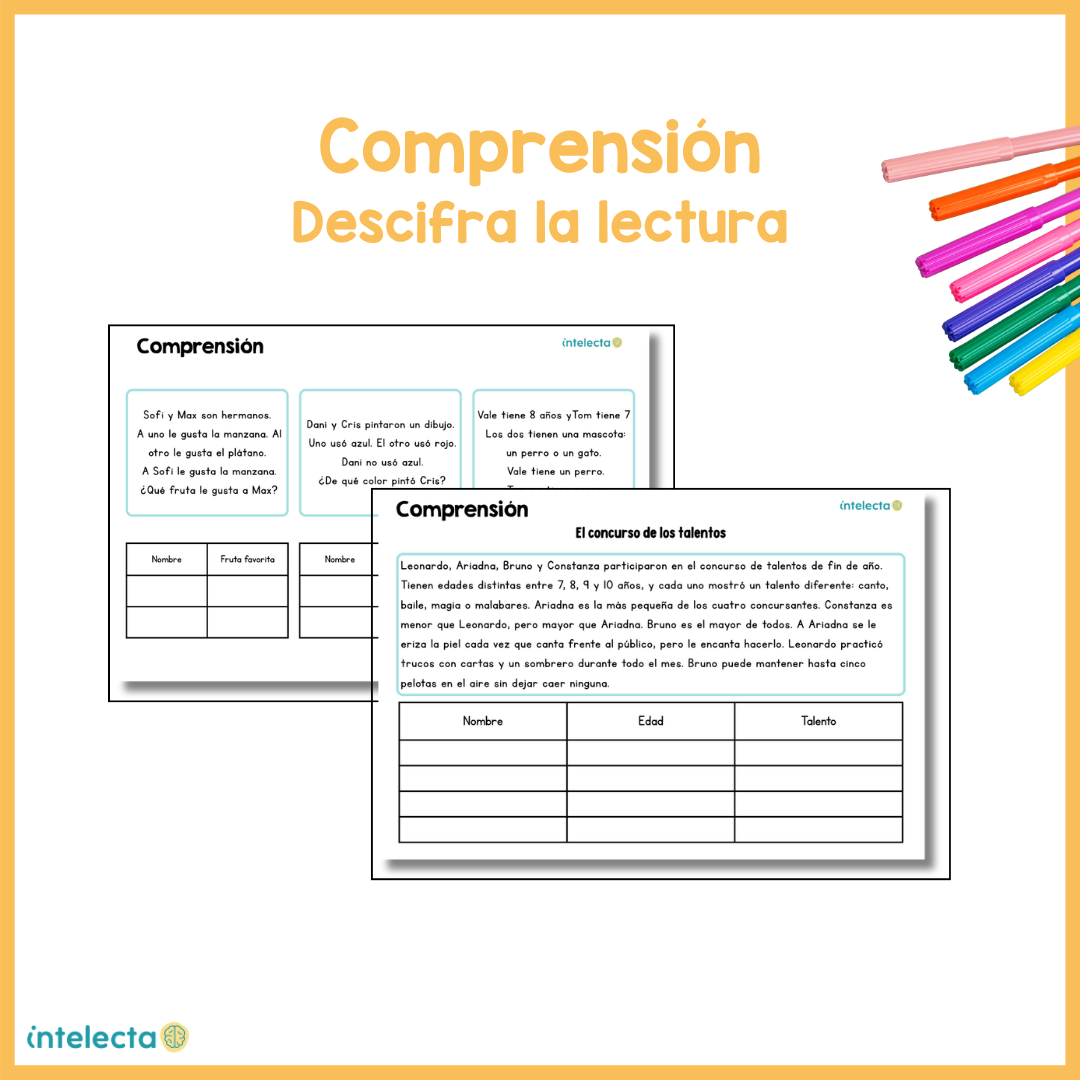 Comprensión- descifra la lectura
