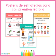 Cargar imagen en el visor de la galería, Posters de estrategias para comprensión lectora