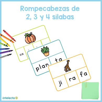 Rompecabezas de 2,3,4 sílabas