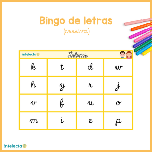 Bingo de letras (cursiva)