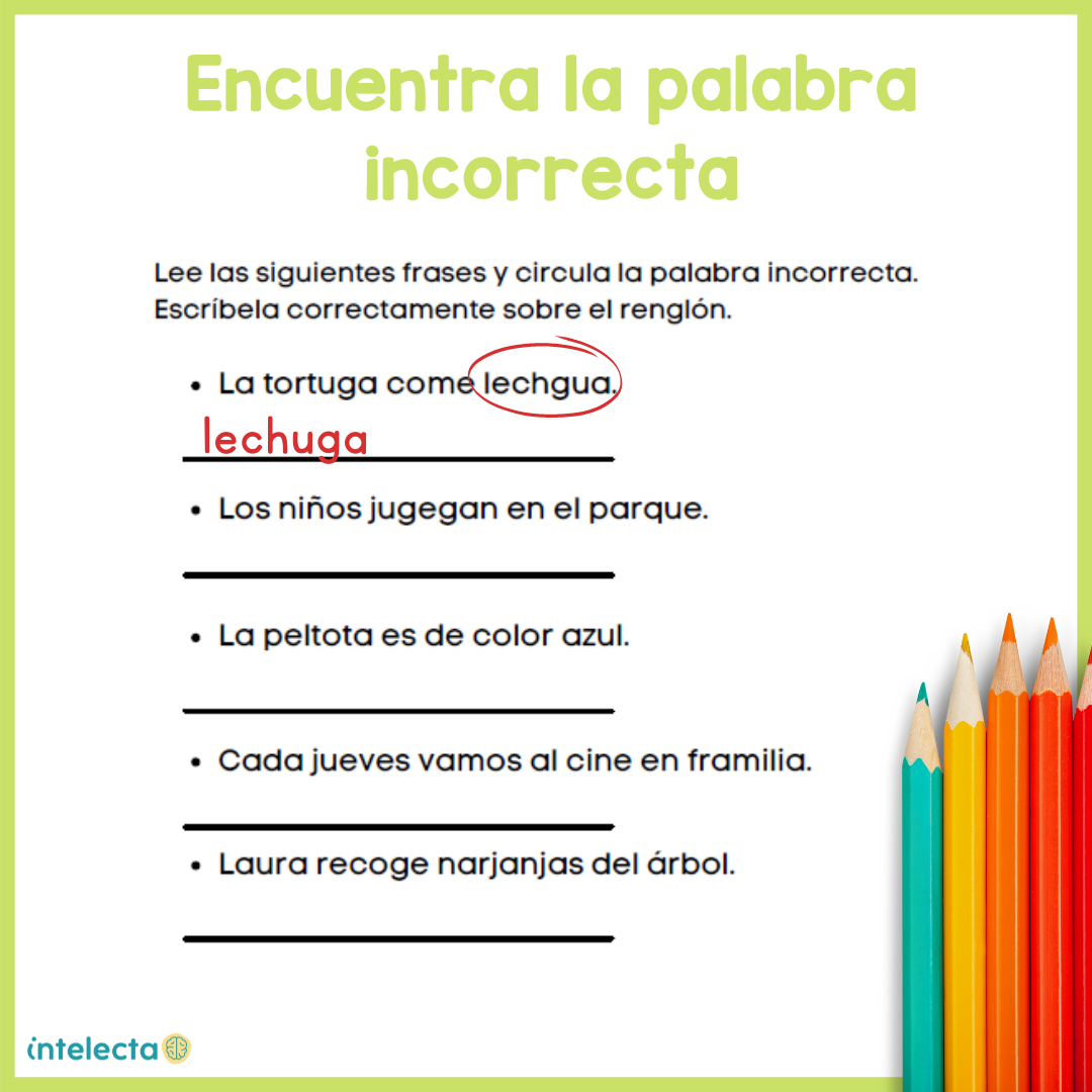Encuentra la palabra incorrecta – Intelecta