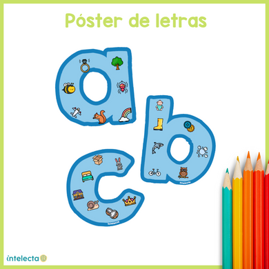 Póster letras e imágenes