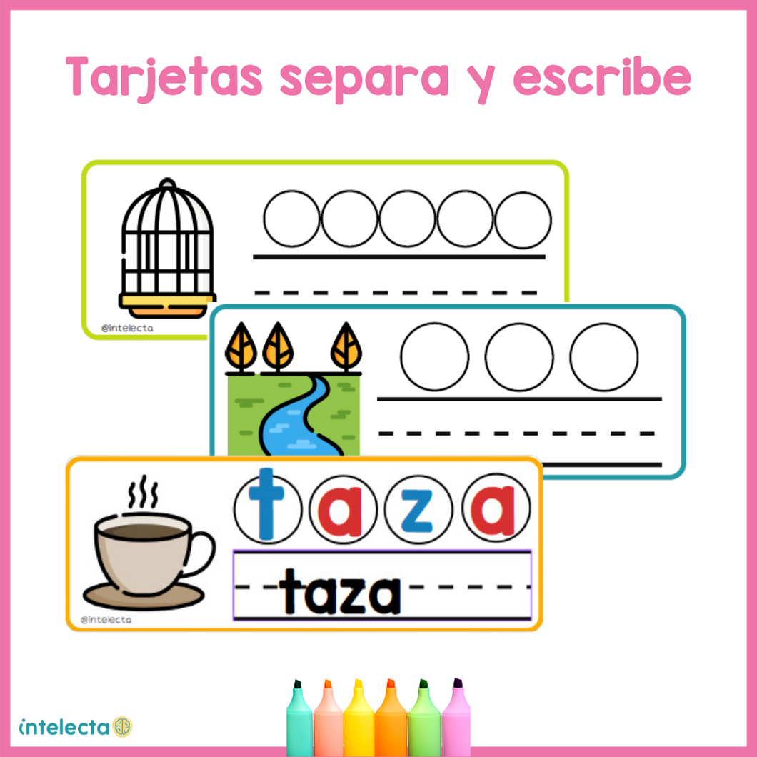 Tarjetas separa y escribe