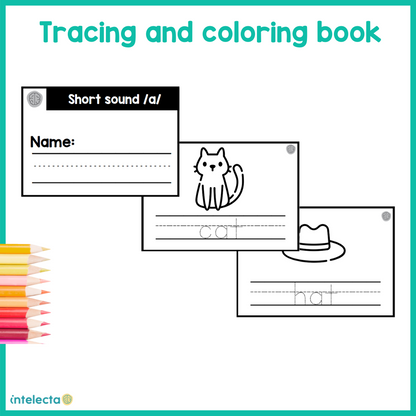 Tracing and coloring book