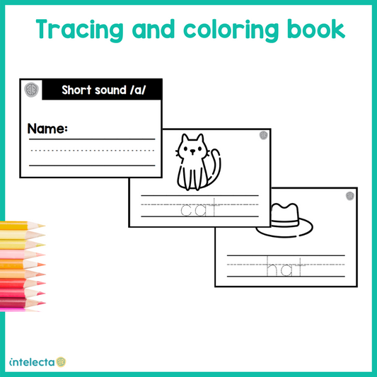 Tracing and coloring book