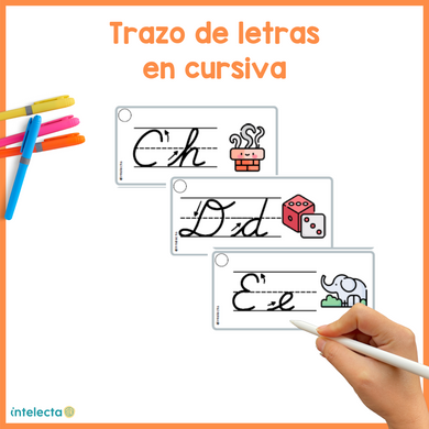 Trazo de letras en cursiva